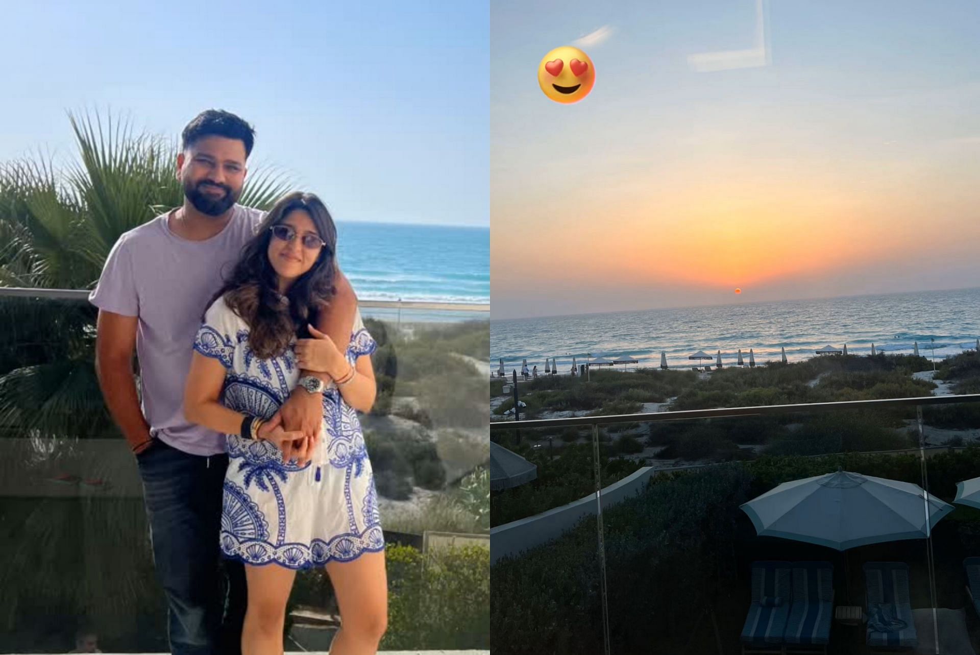 Rohit Sharma enjoys vacation with wife Ritika Sajdeh (Image via Instagram-@rohitsharma45)